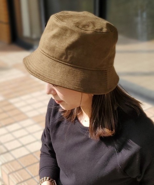 polcadot（ポルカドット）の「フェイクスエード バケットハット（ハット・レディース・ブラック/ベージュ/カーキ/ライトベージュ/キャメル・FREE）」の7枚目の写真