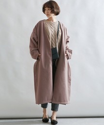 STYLEBLOCK（スタイルブロック）の「ソフトメルトンサイドボタンノーカラーコート（チェスターコート）」