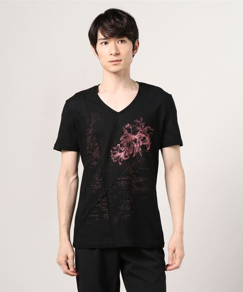 TORNADO MART（トルネードマート）の「TORNADO MART∴リンクスリリィ＆タイポＰＴＴシャツ（Tシャツ/カットソー・メンズ・ホワイト/ブラック/グリーン・MEDIUM/LARGE/LL）」の3枚目の写真