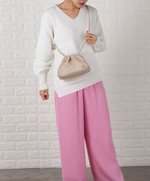 MOHI（モヒ）の「【MOHI/ モヒ】ラビオリショルダーバッグ（ショルダーバッグ・レディース・カーキ/オフホワイト/キャメル・FREE）」の19枚目の写真