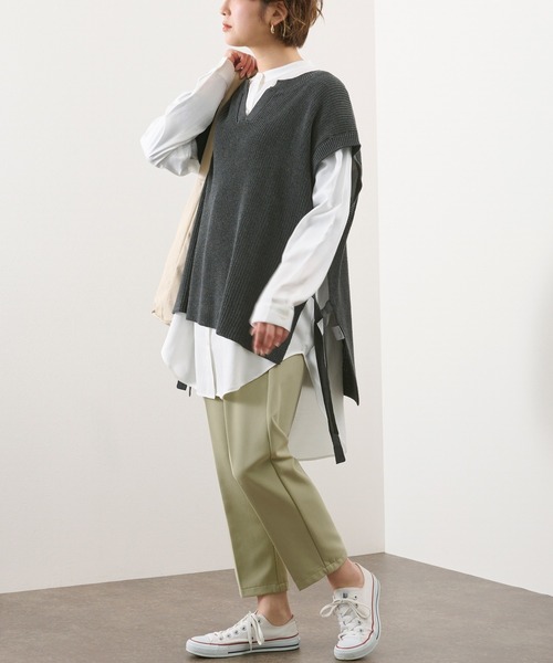 Ambre Neige（アンブルネージュ）の「ハイウエストタックパンツ／【WEB/EC限定商品】（その他パンツ・レディース・ベージュ/グリーン系その他/モカ・FREE）」の22枚目の写真