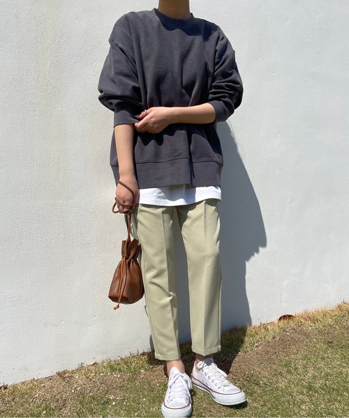 Ambre Neige（アンブルネージュ）の「ハイウエストタックパンツ／【WEB/EC限定商品】（その他パンツ・レディース・ベージュ/グリーン系その他/モカ・FREE）」の20枚目の写真