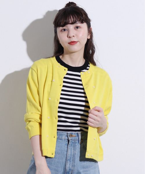 誠実 Craft綿14gw釦クルーカーディガン カーディガン ボレロ Woman チャイルドウーマン のファッション Craft綿14gw釦クルーカーディガン 0109kn を購入できます Dot Stripes Child Woman チャイルドウーマン のカーディガン ボレロ Net別注