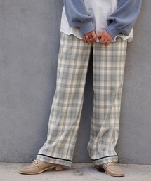 179/WG | チェックストレートパンツ(その他パンツ)