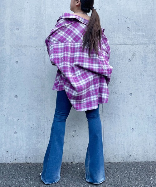 SPIRALGIRL(スパイラルガール)の「チェックビスチェ(キャミソール・レディース・パープル/ブルー/グリーン・FREE)」の5枚目の写真