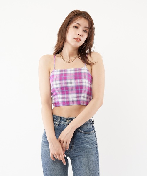 SPIRALGIRL(スパイラルガール)の「チェックビスチェ(キャミソール・レディース・パープル/ブルー/グリーン・FREE)」の15枚目の写真