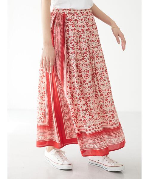 CRAFT STANDARD BOUTIQUE（クラフトスタンダードブティック）の「パネル柄小花スカート　＊◇（スカート・レディース・レッド/ブルー/アイボリー・FREE）」の17枚目の写真