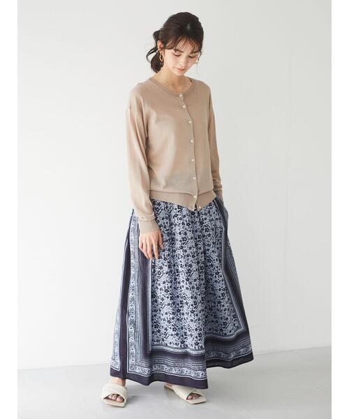 CRAFT STANDARD BOUTIQUE（クラフトスタンダードブティック）の「パネル柄小花スカート　＊◇（スカート・レディース・レッド/ブルー/アイボリー・FREE）」の19枚目の写真