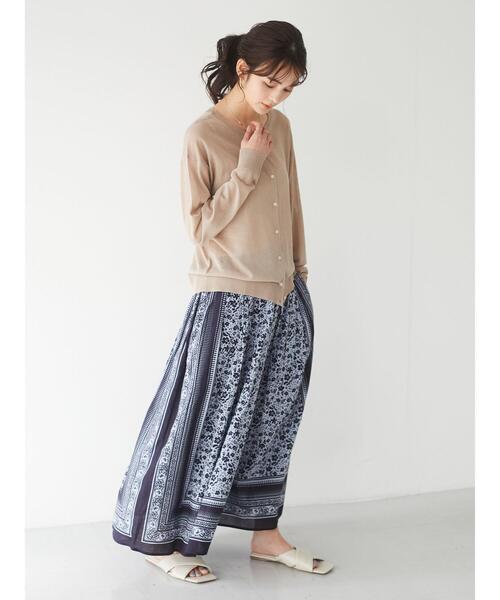 CRAFT STANDARD BOUTIQUE（クラフトスタンダードブティック）の「パネル柄小花スカート　＊◇（スカート・レディース・レッド/ブルー/アイボリー・FREE）」の21枚目の写真