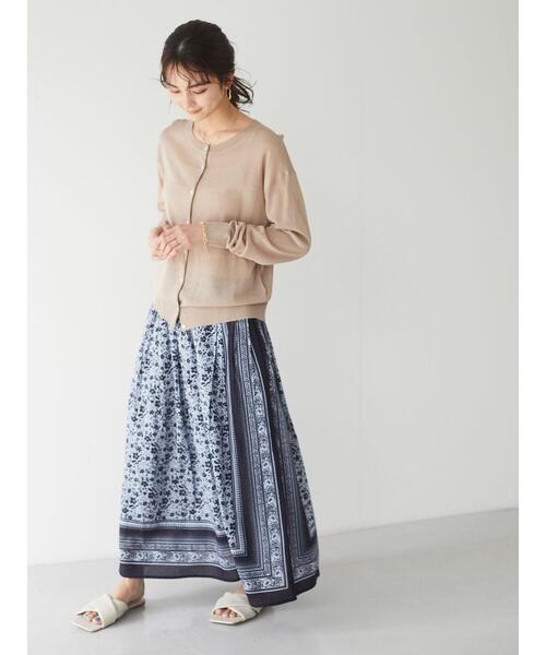 CRAFT STANDARD BOUTIQUE（クラフトスタンダードブティック）の「パネル柄小花スカート　＊◇（スカート・レディース・レッド/ブルー/アイボリー・FREE）」の22枚目の写真