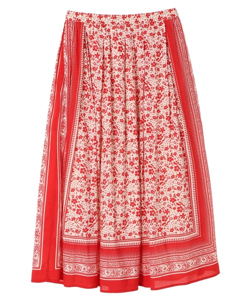 CRAFT STANDARD BOUTIQUE（クラフトスタンダードブティック）の「パネル柄小花スカート　＊◇（スカート・レディース・レッド/ブルー/アイボリー・FREE）」の7枚目の写真