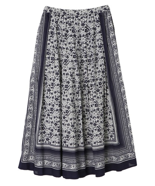 CRAFT STANDARD BOUTIQUE（クラフトスタンダードブティック）の「パネル柄小花スカート　＊◇（スカート・レディース・レッド/ブルー/アイボリー・FREE）」の5枚目の写真