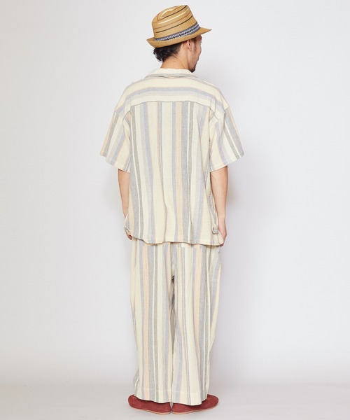 チャイハネ（チャイハネ）の「【チャイハネ】南インド織りモルジブメンズシャツ（シャツ/ブラウス・メンズ・ベージュ/ブラウン/グリーン・FREE）」の11枚目の写真