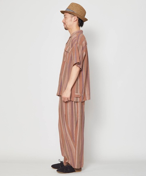 チャイハネ（チャイハネ）の「【チャイハネ】南インド織りモルジブメンズシャツ（シャツ/ブラウス・メンズ・ベージュ/ブラウン/グリーン・FREE）」の17枚目の写真