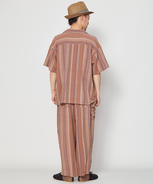 チャイハネ（チャイハネ）の「【チャイハネ】南インド織りモルジブメンズシャツ（シャツ/ブラウス・メンズ・ベージュ/ブラウン/グリーン・FREE）」の18枚目の写真