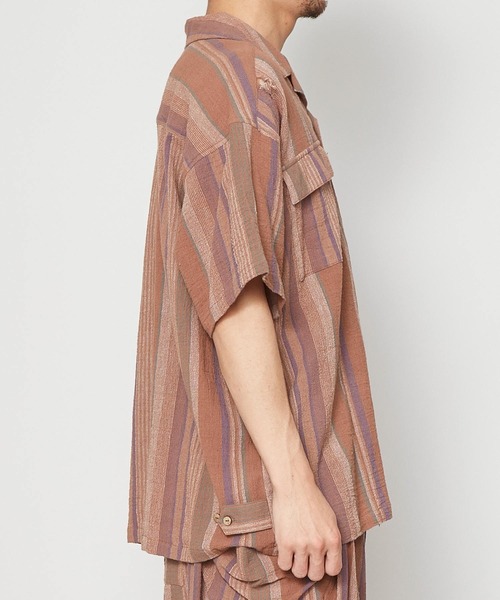 チャイハネ（チャイハネ）の「【チャイハネ】南インド織りモルジブメンズシャツ（シャツ/ブラウス・メンズ・ベージュ/ブラウン/グリーン・FREE）」の19枚目の写真