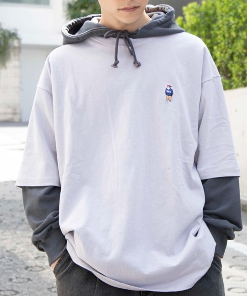 BEN DAVIS（ベンデイビス）の「∴WEGO/別注ベンデイビス刺繍ビッグTシャツ（Tシャツ/カットソー・メンズ・ダークグリーン/ベージュ系その他/グリーン/ホワイト/ライトパープル/スミクロ/サックスブルー/グリーン系その他/イエロー/アイボリー/マスタード/ダークオレンジ/ワイン・LARGE/SMALL/MEDIUM）」の9枚目の写真