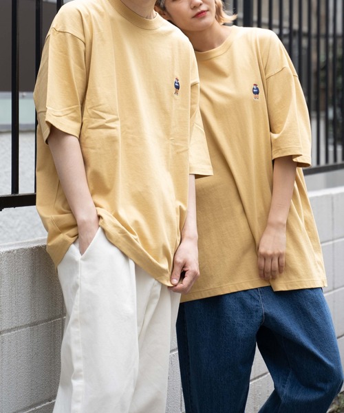 BEN DAVIS（ベンデイビス）の「∴WEGO/別注ベンデイビス刺繍ビッグTシャツ（Tシャツ/カットソー・メンズ・ダークグリーン/ベージュ系その他/グリーン/ホワイト/ライトパープル/スミクロ/サックスブルー/グリーン系その他/イエロー/アイボリー/マスタード/ダークオレンジ/ワイン・LARGE/SMALL/MEDIUM）」の14枚目の写真