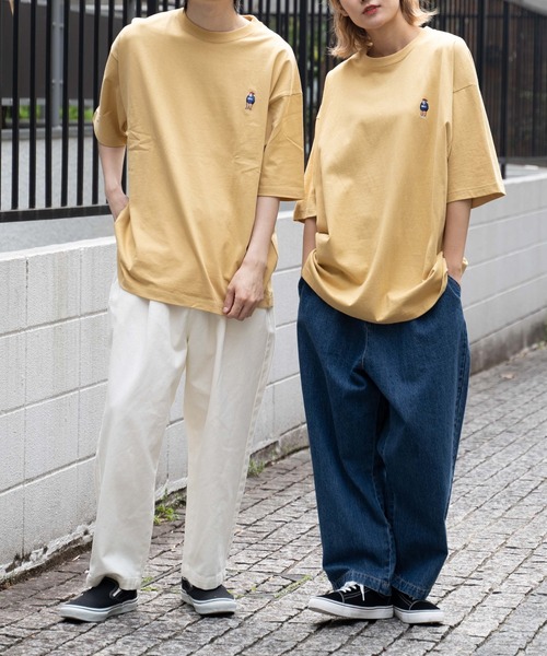 BEN DAVIS（ベンデイビス）の「∴WEGO/別注ベンデイビス刺繍ビッグTシャツ（Tシャツ/カットソー・メンズ・ダークグリーン/ベージュ系その他/グリーン/ホワイト/ライトパープル/スミクロ/サックスブルー/グリーン系その他/イエロー/アイボリー/マスタード/ダークオレンジ/ワイン・LARGE/SMALL/MEDIUM）」の15枚目の写真