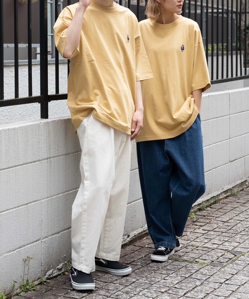 BEN DAVIS（ベンデイビス）の「∴WEGO/別注ベンデイビス刺繍ビッグTシャツ（Tシャツ/カットソー・メンズ・ダークグリーン/ベージュ系その他/グリーン/ホワイト/ライトパープル/スミクロ/サックスブルー/グリーン系その他/イエロー/アイボリー/マスタード/ダークオレンジ/ワイン・LARGE/SMALL/MEDIUM）」の16枚目の写真