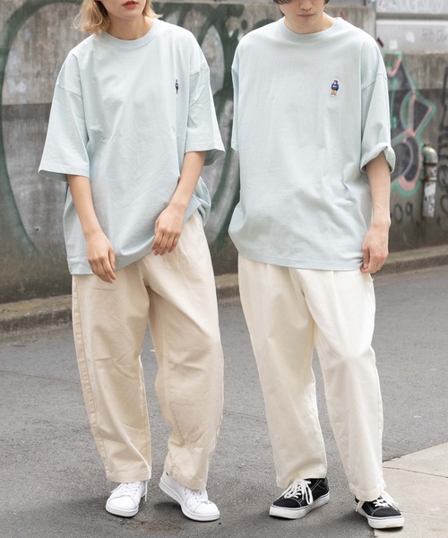 BEN DAVIS（ベンデイビス）の「∴WEGO/別注ベンデイビス刺繍ビッグTシャツ（Tシャツ/カットソー・メンズ・ダークグリーン/ベージュ系その他/グリーン/ホワイト/ライトパープル/スミクロ/サックスブルー/グリーン系その他/イエロー/アイボリー/マスタード/ダークオレンジ/ワイン・LARGE/SMALL/MEDIUM）」の17枚目の写真