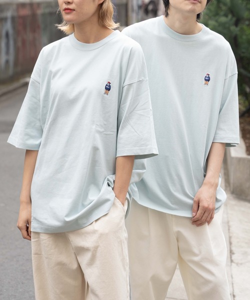 BEN DAVIS（ベンデイビス）の「∴WEGO/別注ベンデイビス刺繍ビッグTシャツ（Tシャツ/カットソー・メンズ・ダークグリーン/ベージュ系その他/グリーン/ホワイト/ライトパープル/スミクロ/サックスブルー/グリーン系その他/イエロー/アイボリー/マスタード/ダークオレンジ/ワイン・LARGE/SMALL/MEDIUM）」の19枚目の写真