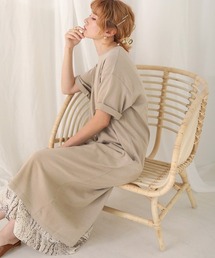 Bab | 【WEB限定】USコットンバックスリット半袖カットワンピース(ワンピース)