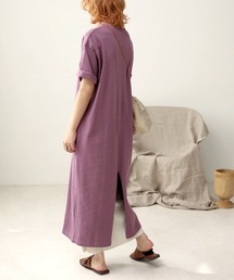 Bab | 【WEB限定】USコットンバックスリット半袖カットワンピース(ワンピース)