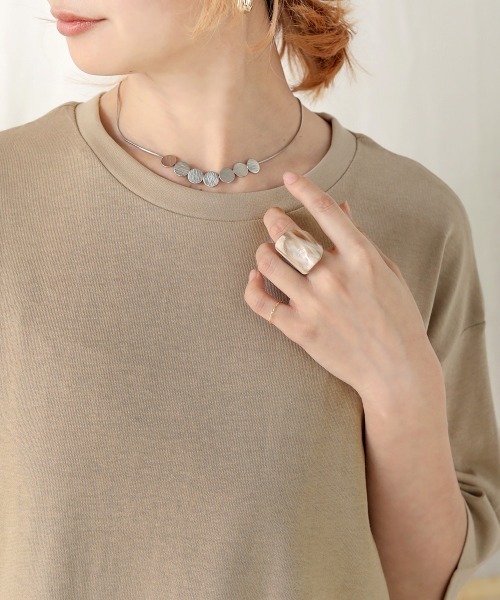 Bab（バブ）の「【WEB限定】USコットンバックスリット半袖カットワンピース（ワンピース・レディース・チャコールグレー/ブラック/パープル/グレー系その他/ブラウン/オフホワイト・FREE）」の22枚目の写真