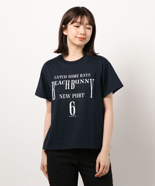 Abahouse Devinette（ドゥヴィネット）の「【Mylanka】ロゴプリントTシャツ（Tシャツ/カットソー・レディース・ネイビー・フリー）」の6枚目の写真