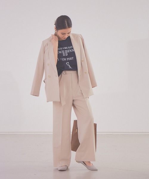 Abahouse Devinette（ドゥヴィネット）の「【Mylanka】ロゴプリントTシャツ（Tシャツ/カットソー・レディース・ネイビー・フリー）」の5枚目の写真