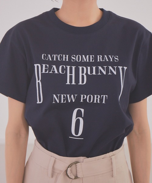 Abahouse Devinette（ドゥヴィネット）の「【Mylanka】ロゴプリントTシャツ（Tシャツ/カットソー・レディース・ネイビー・フリー）」の7枚目の写真