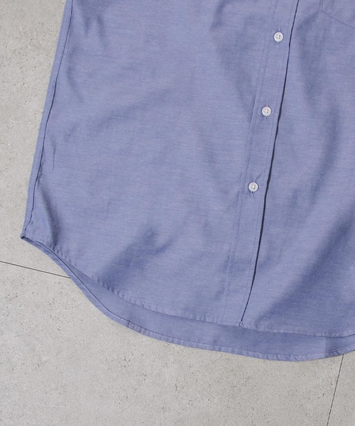 ZIP FIVE（ジップファイブ）の「【ZIP FIVE】 高密度 T/Cブロード 半袖 バンドカラー シャツ（シャツ/ブラウス・メンズ・ブラック/パープル/オフホワイト/ブルー/ダークネイビー/ブラック系/ネイビー系1/ベージュ/ネイビー/オリーブ/チャコール/ホワイト系/ネイビー系/ブルー系・X-LARGE/SMALL/LARGE/MEDIUM）」の19枚目の写真