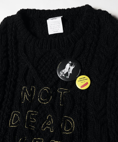 stofストフ/notdeadyet alan sweater-black未使用 stofストフ/notdeadyet alan sweater-black未使用