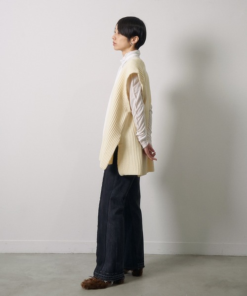 JANESMITH(ジェーンスミス)の「JANESMITH ジェーンスミス / OVER SIZE V NECK KINT オーバーサイズVネックニットベスト / 21WKN-#809S(ベスト・レディース・ホワイト/ブラック/グレー/イエロー系その他・SMALL/MEDIUM/LARGE)」の18枚目の写真