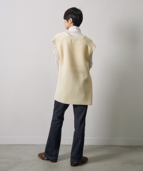 JANESMITH(ジェーンスミス)の「JANESMITH ジェーンスミス / OVER SIZE V NECK KINT オーバーサイズVネックニットベスト / 21WKN-#809S(ベスト・レディース・ホワイト/ブラック/グレー/イエロー系その他・SMALL/MEDIUM/LARGE)」の14枚目の写真