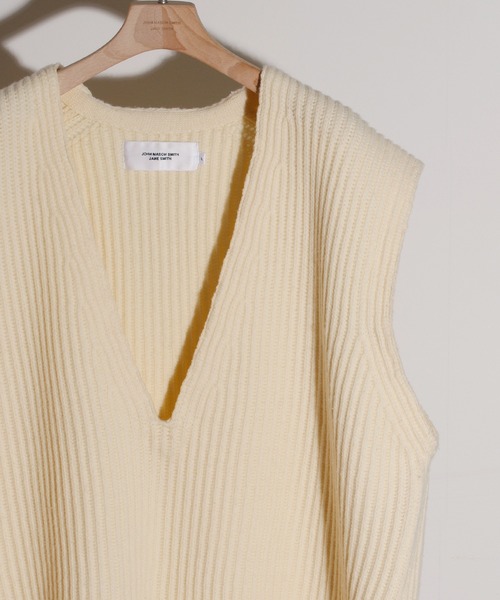 JANESMITH(ジェーンスミス)の「JANESMITH ジェーンスミス / OVER SIZE V NECK KINT オーバーサイズVネックニットベスト / 21WKN-#809S(ベスト・レディース・ホワイト/ブラック/グレー/イエロー系その他・SMALL/MEDIUM/LARGE)」の12枚目の写真