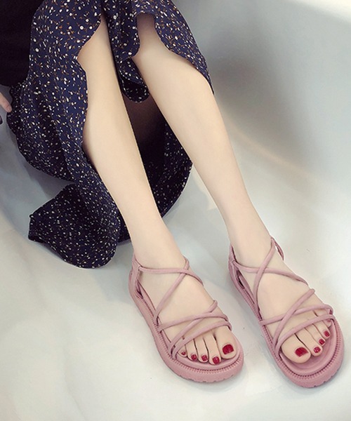 Anuenue(アヌエヌエ)の「オープントゥクロスストラップサンダル(サンダル・レディース・ブラック/ベージュ/ピンク・22.5cm/23.5cm/24.5cm/23.0cm/24.0cm/25.0cm)」の17枚目の写真