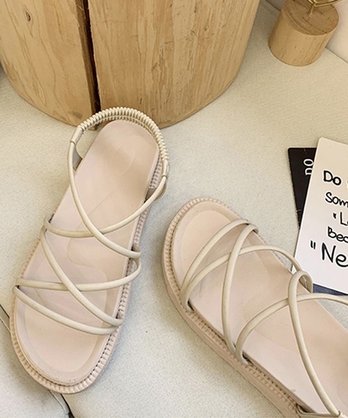 Anuenue(アヌエヌエ)の「オープントゥクロスストラップサンダル(サンダル・レディース・ブラック/ベージュ/ピンク・22.5cm/23.5cm/24.5cm/23.0cm/24.0cm/25.0cm)」の21枚目の写真