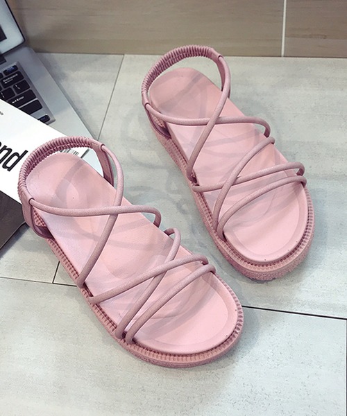 Anuenue(アヌエヌエ)の「オープントゥクロスストラップサンダル(サンダル・レディース・ブラック/ベージュ/ピンク・22.5cm/23.5cm/24.5cm/23.0cm/24.0cm/25.0cm)」の12枚目の写真