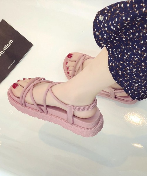 Anuenue(アヌエヌエ)の「オープントゥクロスストラップサンダル(サンダル・レディース・ブラック/ベージュ/ピンク・22.5cm/23.5cm/24.5cm/23.0cm/24.0cm/25.0cm)」の16枚目の写真