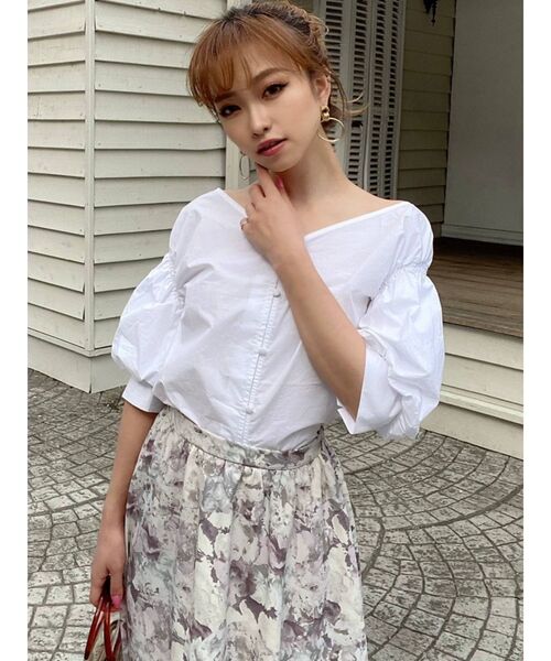 RESEXXY（リゼクシー）の「ボリュームスリーブブラウス（シャツ/ブラウス・レディース・オフホワイト/ブラック/ミント・FREE）」の20枚目の写真