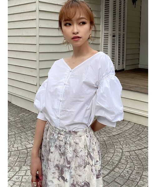 RESEXXY（リゼクシー）の「ボリュームスリーブブラウス（シャツ/ブラウス・レディース・オフホワイト/ブラック/ミント・FREE）」の16枚目の写真