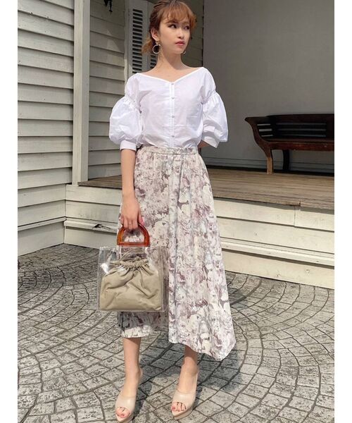 RESEXXY（リゼクシー）の「ボリュームスリーブブラウス（シャツ/ブラウス・レディース・オフホワイト/ブラック/ミント・FREE）」の8枚目の写真