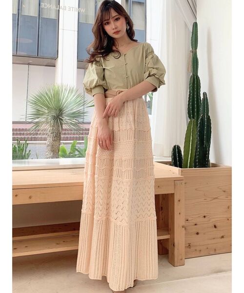 RESEXXY（リゼクシー）の「ボリュームスリーブブラウス（シャツ/ブラウス・レディース・オフホワイト/ブラック/ミント・FREE）」の18枚目の写真