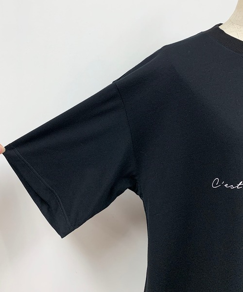 PICCIN（ピッチン）の「メッセージプリントビックTシャツ（Tシャツ/カットソー・レディース・オフホワイト/ブラック・M）」の17枚目の写真