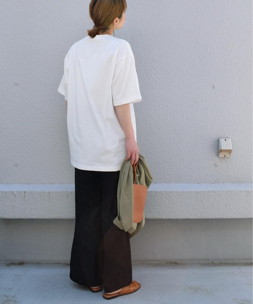 PICCIN（ピッチン）の「メッセージプリントビックTシャツ（Tシャツ/カットソー・レディース・オフホワイト/ブラック・M）」の10枚目の写真