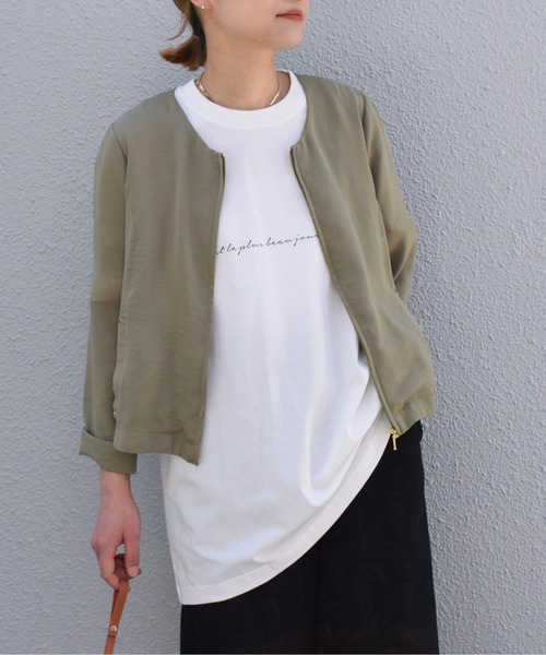 PICCIN（ピッチン）の「メッセージプリントビックTシャツ（Tシャツ/カットソー・レディース・オフホワイト/ブラック・M）」の3枚目の写真