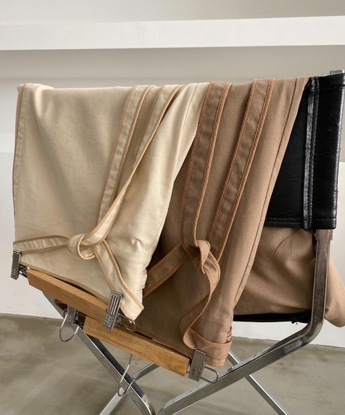 lawgy（ラウジー）の「bicolor wrap skirt（スカート・レディース・アイボリー/ベージュ・FREE）」の9枚目の写真