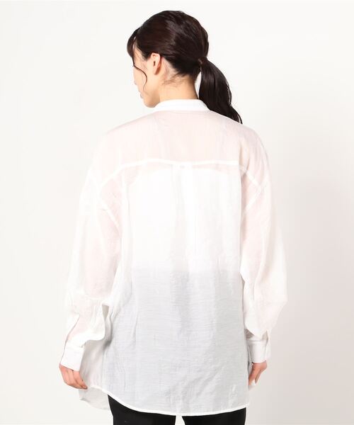 Per sist ence（パーシエンス）の「Per sist ence/パーシエンス　パイピングシャツ（シャツ/ブラウス・レディース・アイボリー/グレイッシュベージュ・FREE）」の4枚目の写真